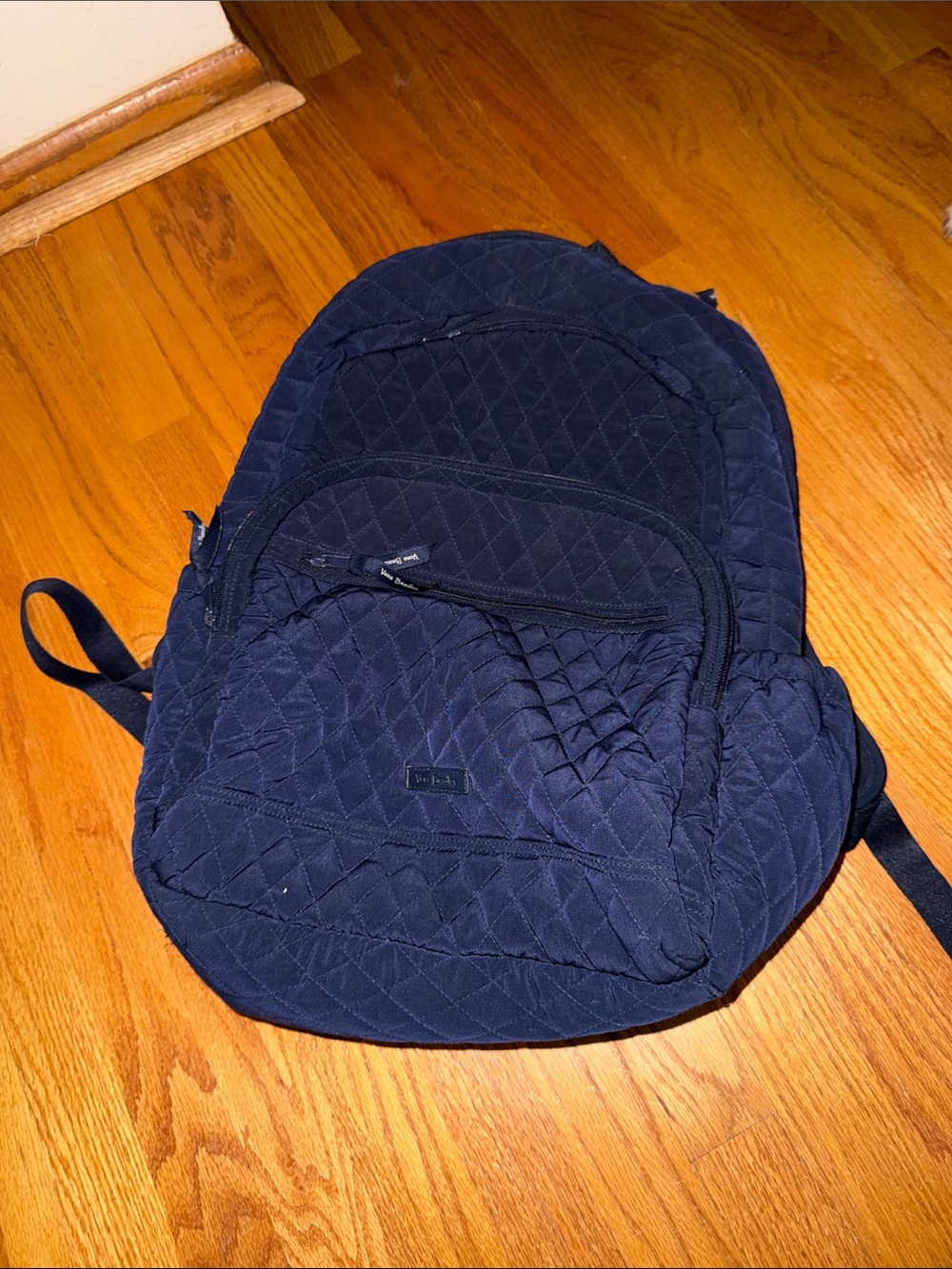 Vera Bradley Quilted Navy Blue Backpack